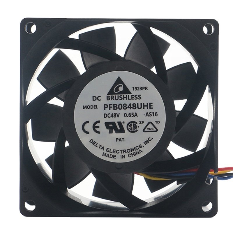 Delta 12V 24V DC48V 0.65A EC AC 8038 80X80X38MM 8CM Server High air Capacity PFB0848UHE Cooling Fan